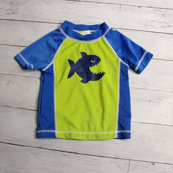 Crazy 8 Baby Boy's Rashguard Swim Shirt Size 12-18 Months UV Protection - Picture 2 of 5